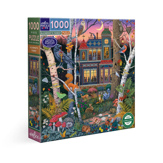 The Alchemists Forest 1000 Piece Puzzle with a forest scene at dusk by Vasilisa Romanenko.