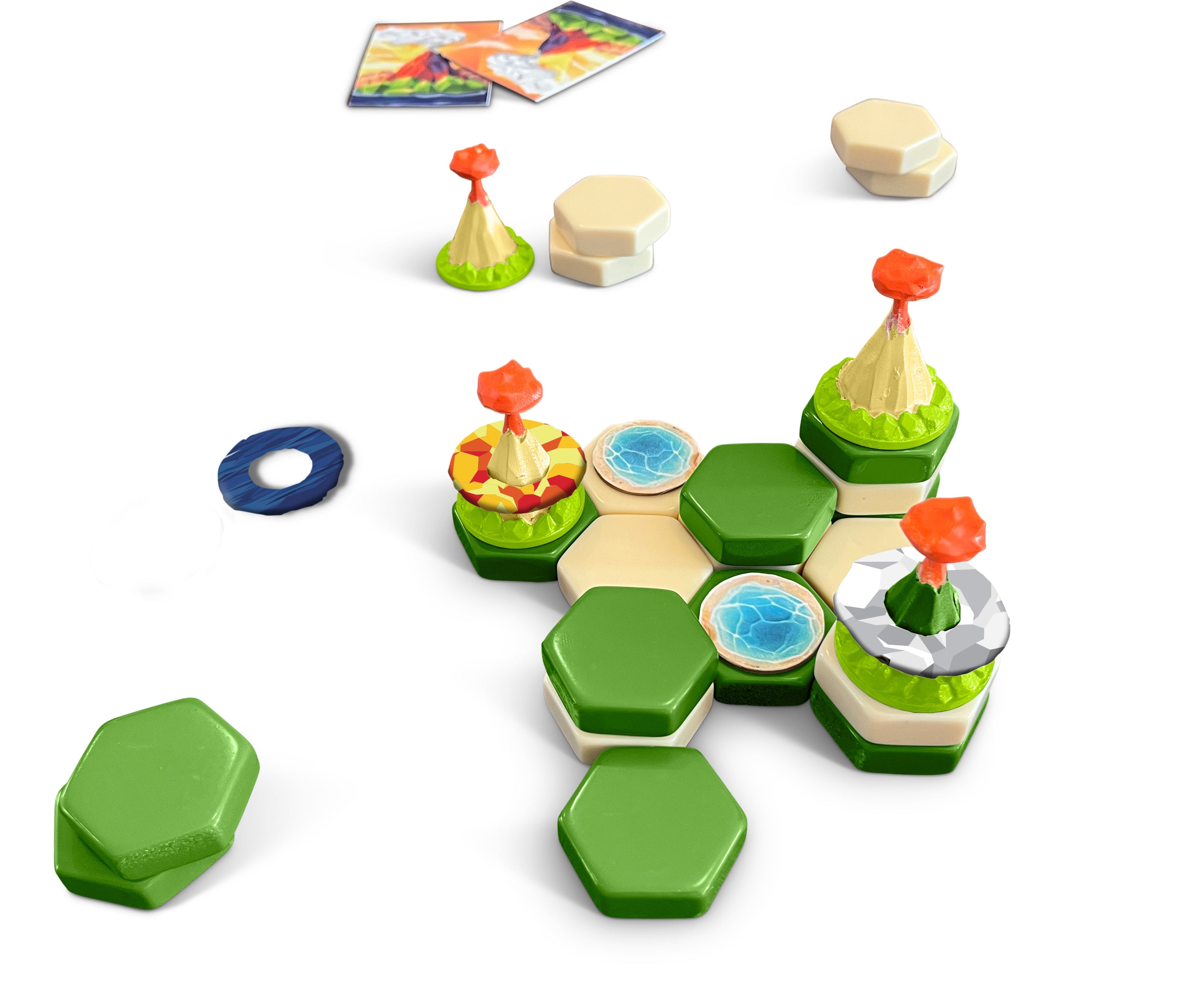 Landfall Shaky Ground Expansion components featuring three elemental cloud rings