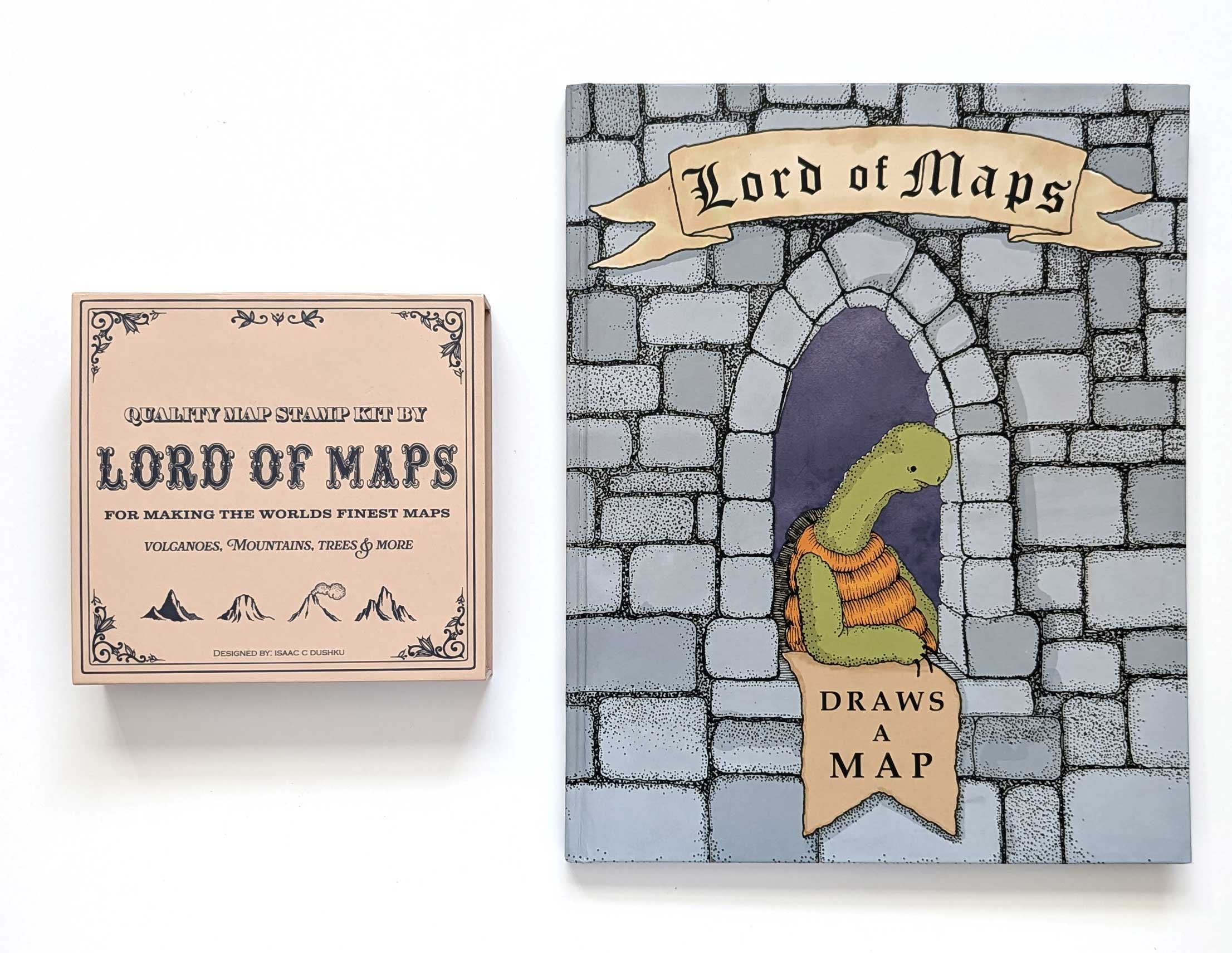 The Lord of Maps: Draws a Map book with a cover showing a turtle in a castle window.