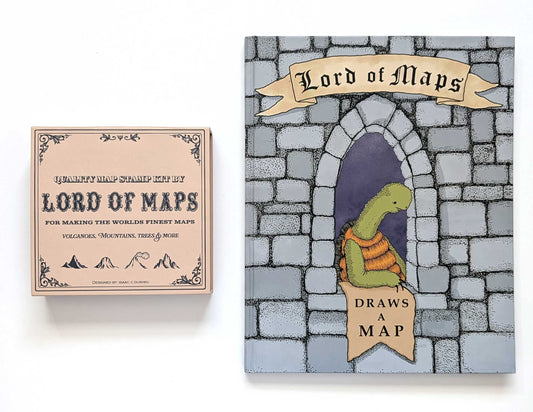 The Lord of Maps: Draws a Map book with a cover showing a turtle in a castle window.