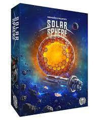 Solar Sphere board game box showing a spaceship, planets, and a glowing sphere in space.