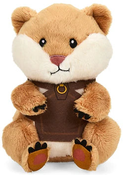 Giant Space Hamster D&D Phunny Plush with round cheeks, black eyes, small paws, upright, with Boo text.