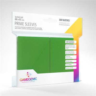 PRIME Sleeves: Green by Gamegenic, card sleeves in a pack with a green-themed label.