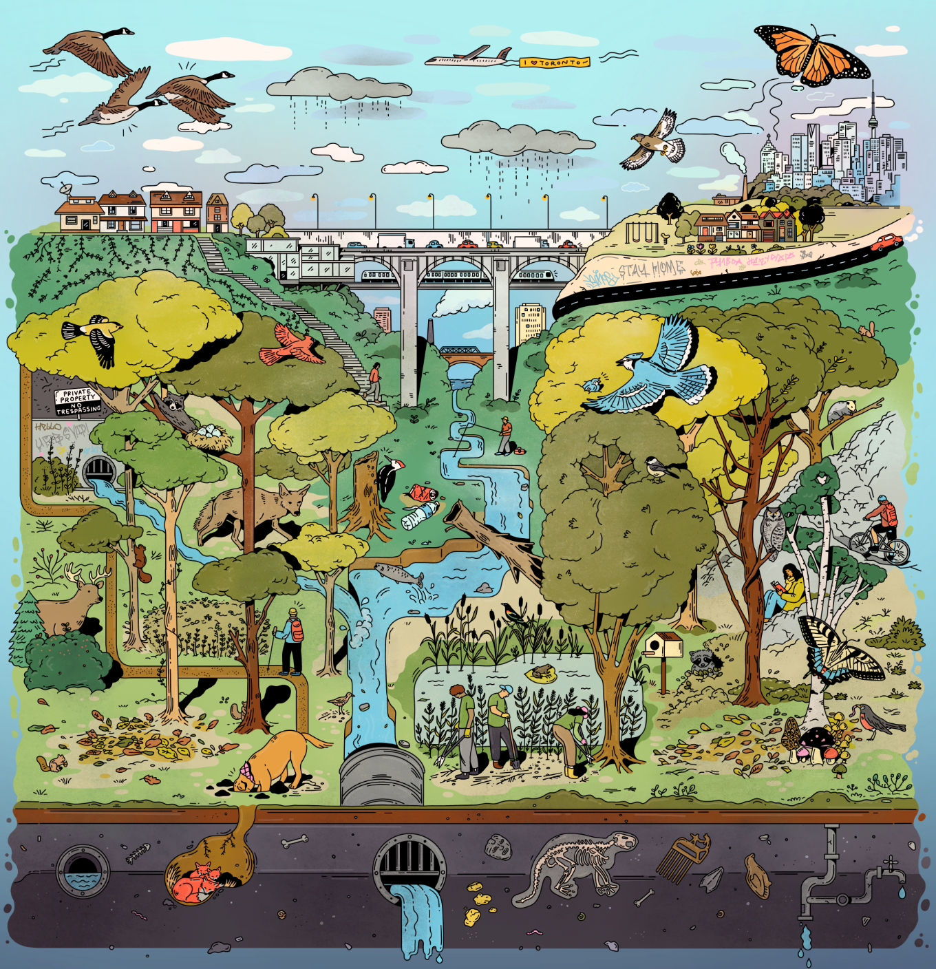 The Ravine 1000-piece puzzle for adults featuring artwork by Kathleen Fu.