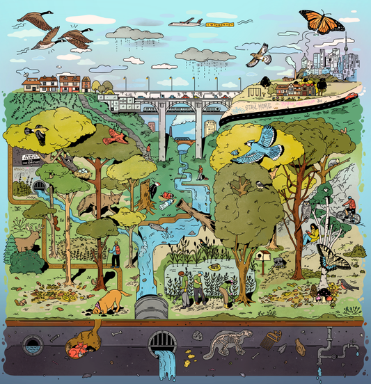 The Ravine 1000-piece puzzle for adults featuring artwork by Kathleen Fu.