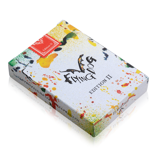 Flying Dog, Edition 2 playing cards in a paint splatter box.