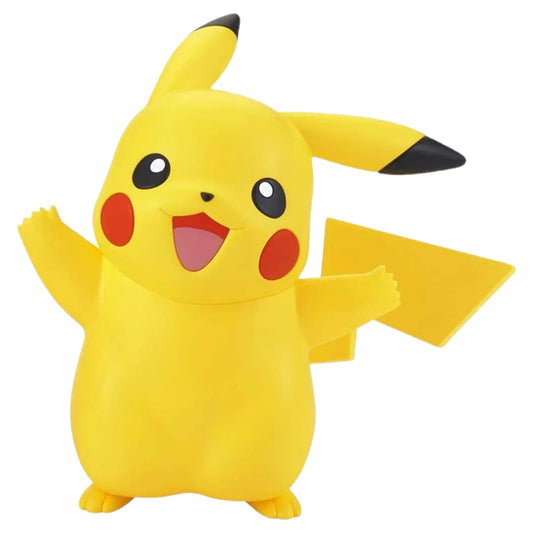 Pikachu figure from Pokepia: Quick with arms raised, red cheeks, and pointy ears on a white background.