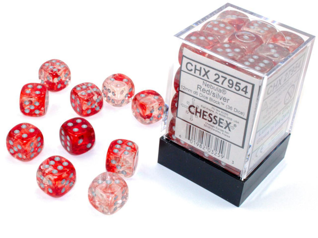 Chessex Nebula 12mm d6 Dice Block (36)