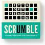 Let’s Get Ready to Scrumble magnetic board game with tiles spelling out the title.
