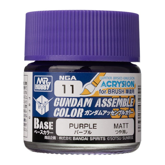 Gundam Assemble Color Base Matte-Purple paint jar for miniatures.