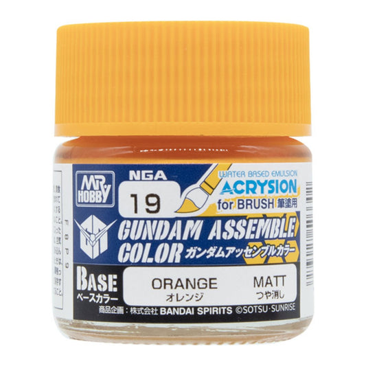 Gundam Assemble Color Base Matte-Orange water-based paint for Gunpla and model projects.