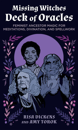 Missing Witches Deck of Oracles with illustrated cover featuring three witches and floral accents.