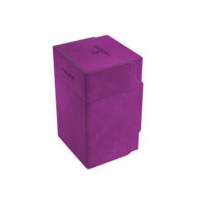 Watchtower 100+ Convertible purple rectangular deck box with flap lid for cards or accessories.