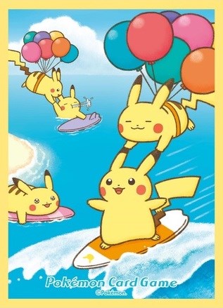 Pokemon TCG: Pokemon Center Japan Exclusive Card Sleeves - Surfing Pikachu & Flying Pikachu (64-Pack)