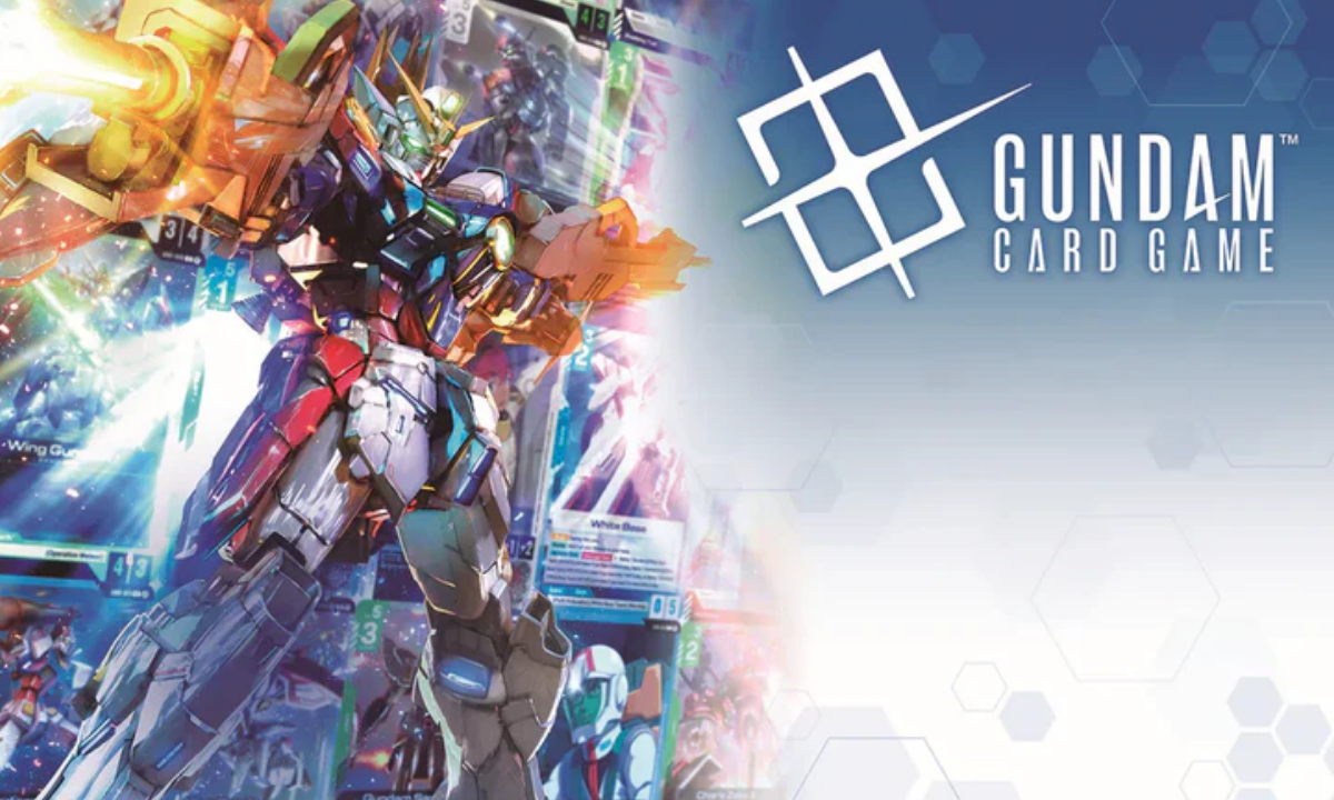 Gundam figure with glowing arms beside the “Gundam Constructed @ Gamelandia (Aug 27)” ticket logo.