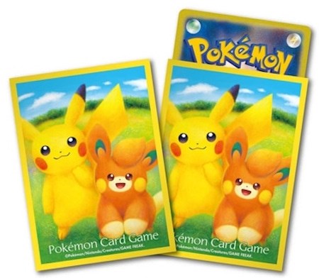 Pokemon TCG: Pokemon Center Japan Exclusive Card Sleeves - Pikachu & Pawmi (64-Pack)