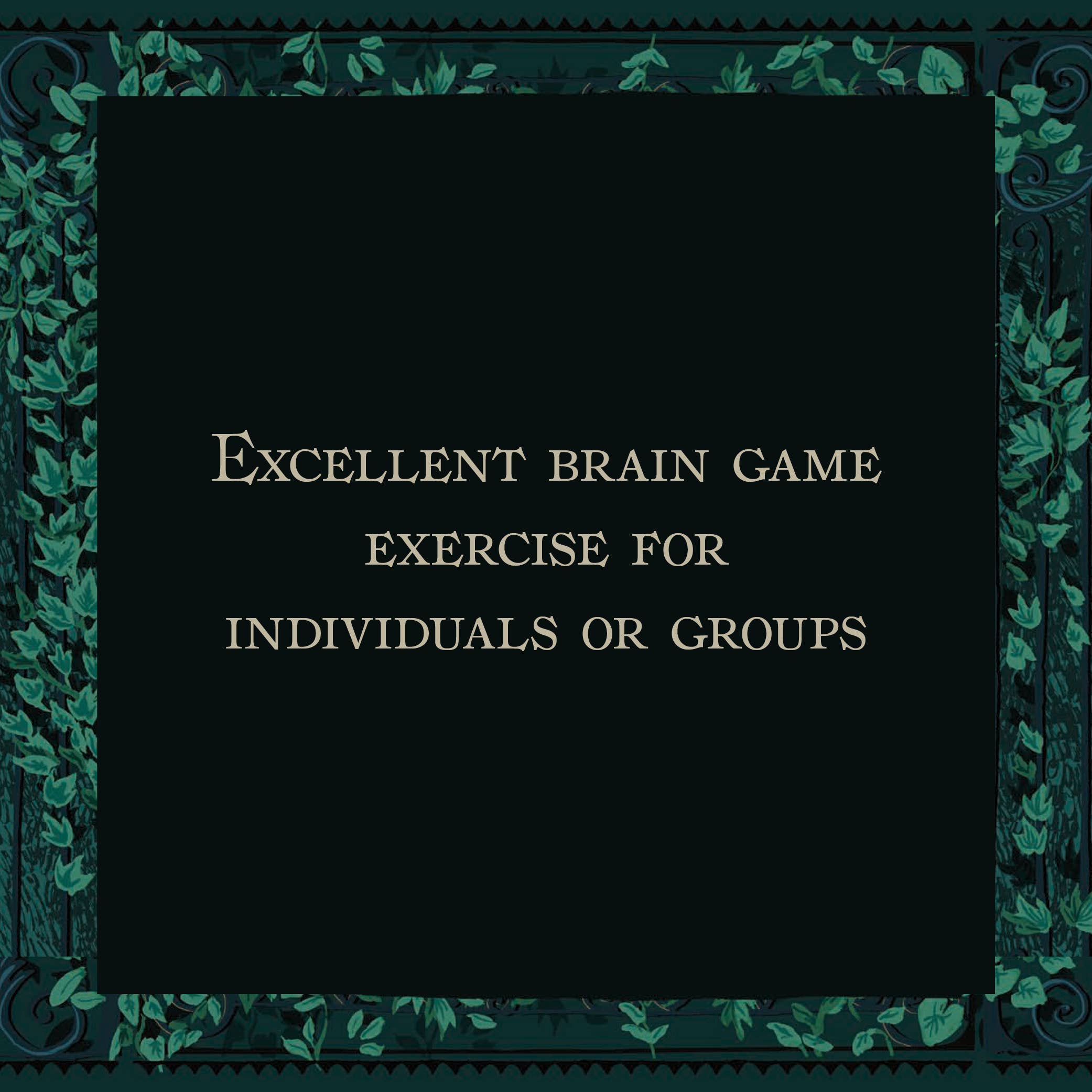 Murder Most Puzzling: Peril at Quandary Park, a murder mystery puzzle set with dark leafy-themed design.