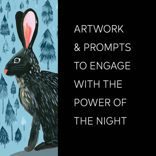 How to Be a Moonflower Deck by Katie Daisy with black hare illustration next to the product name.