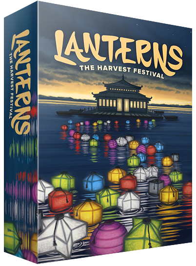 A box of Lanterns: The Harvest Festival edition featuring colorful lanterns on water at sunset.