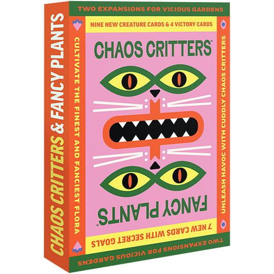 Vicious Gardens: Chaos Critters and Fancy Plants Expansion box featuring creature faces.
