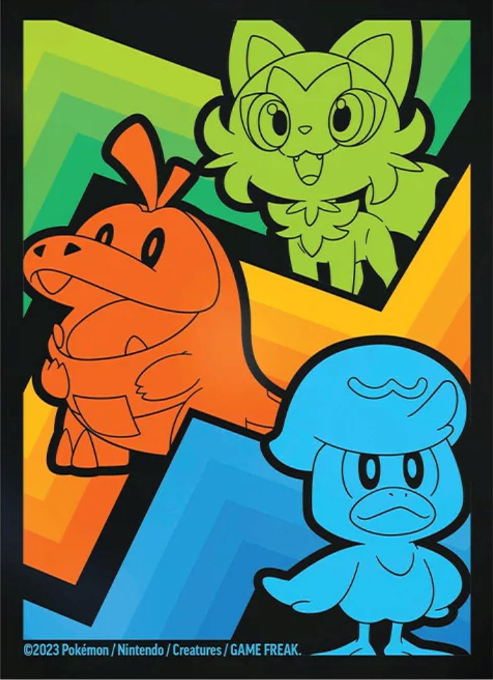 Pokemon TCG: Paldea Evolved Elite Trainer Box Card Sleeves - Sprigatito, Fuecoco and Quaxly (65-Pack)