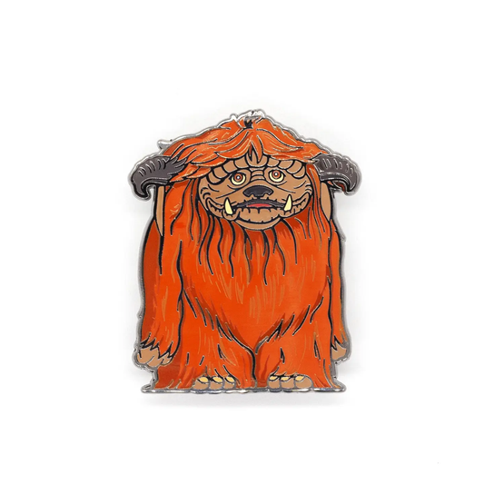 Ludo enamel pin inspired by Jim Hensons Labyrinth, officially licensed.