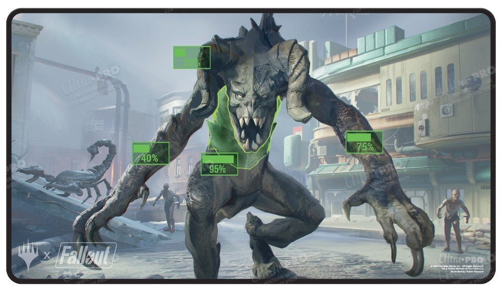 Fallout V.A.T.S. Black Stitched Standard Gaming Playmat for Magic: The Gathering