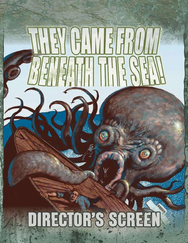 They Came from Beneath the Sea GMs Screen featuring a giant octopus attacking a boat.