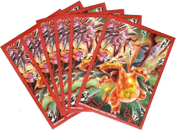 Pokemon TCG: Charizard ex Premium Collection Card Sleeves - Charizard as a Tera Pokémon (65 Pack)