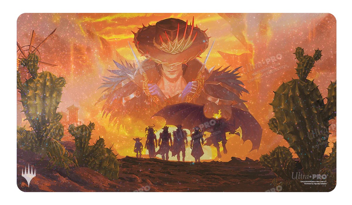 Outlaws of Thunder Junction Gang Silhouette AR Enhanced Holofoil Standard Gaming Playmat for Magic: The Gathering