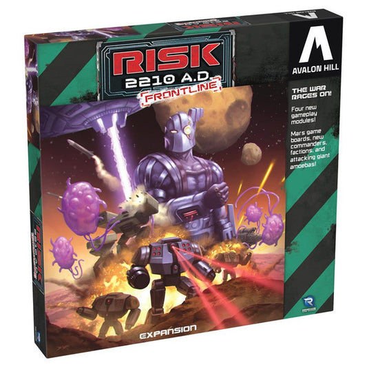 Risk 2210 A.D. Frontline Expansion board game—Mars warfare and battling robots expansion pack.