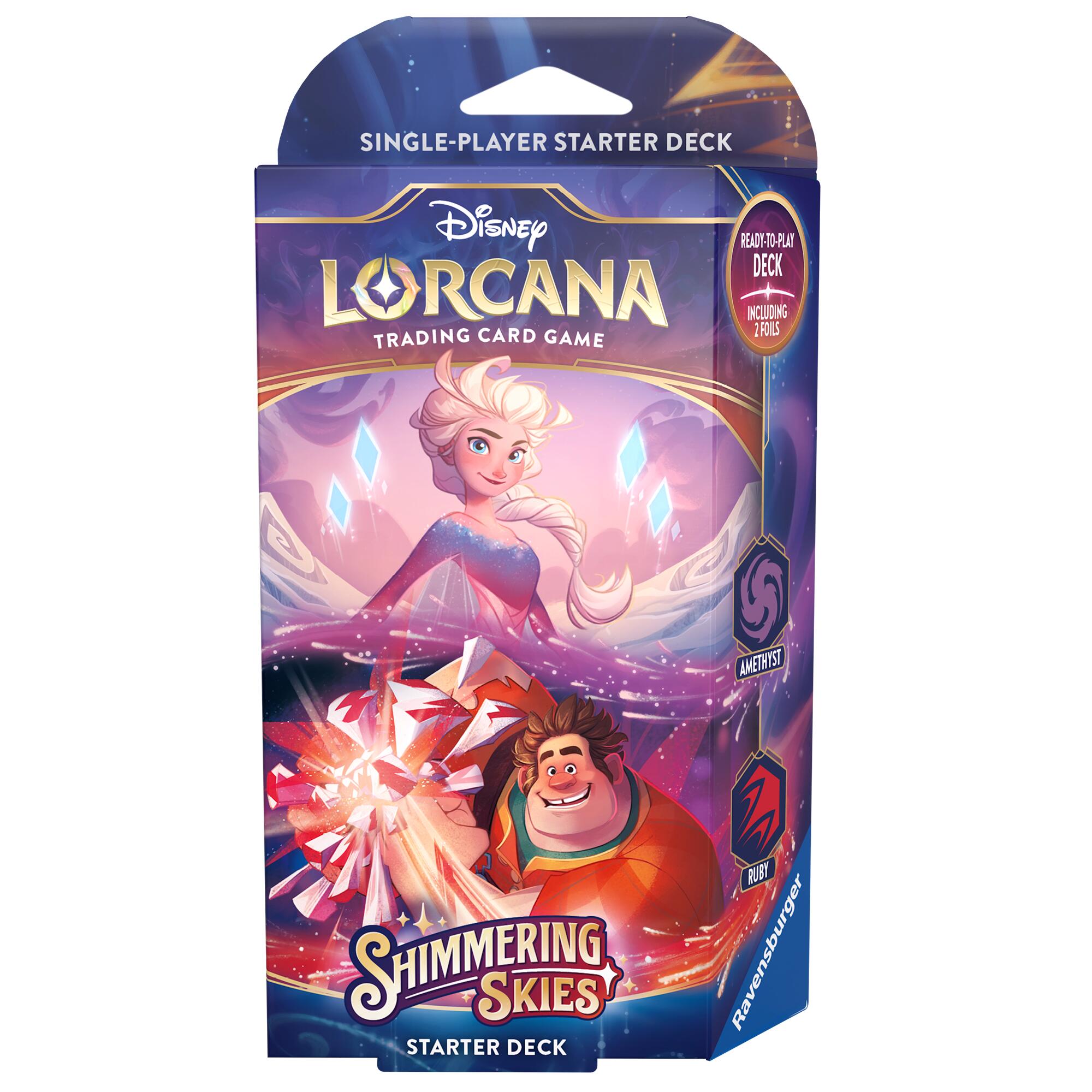 Disney Lorcana: Shimmering Skies Starter Deck (Amethyst & Ruby) [5 - 000]