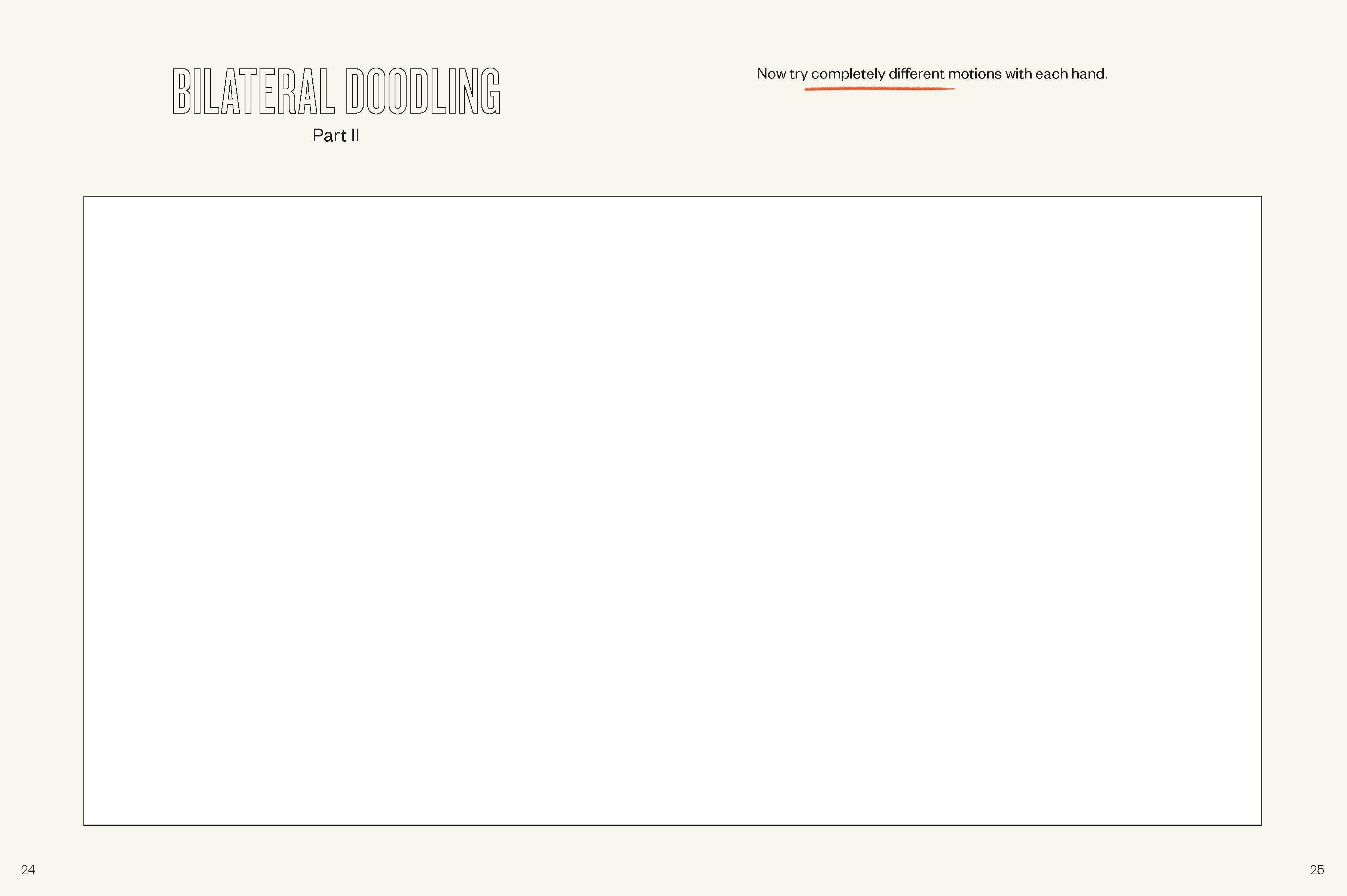 Daily Creative box with prompts for daily bilateral hand motion exercises.
