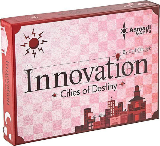 Box for Innovation: Cities of Destiny 3E board game expansion by Asmadi Games.