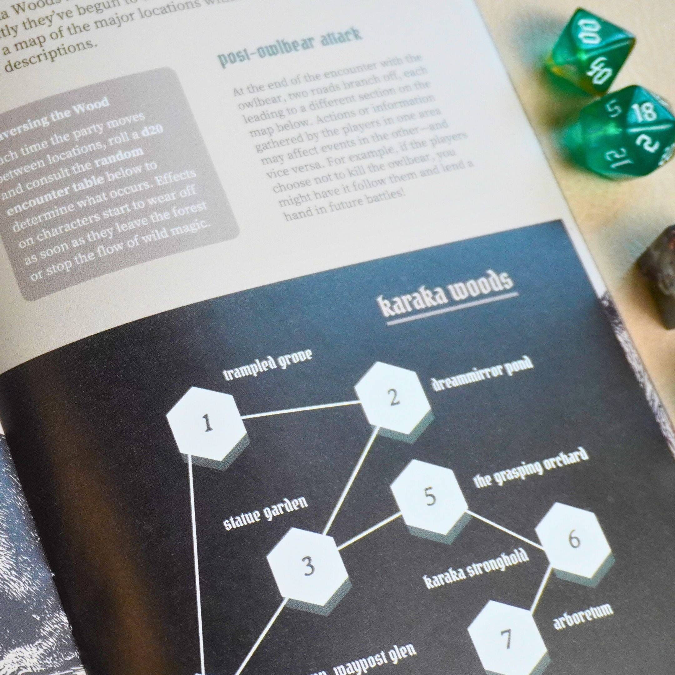 Thorns of an Ancient Seal system-agnostic forest horror TTRPG adventure tabletop game.