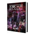 Chicago By Night Vampire the Masquerade game featuring red and purple neon-lit Chicago city and vampire themes.
