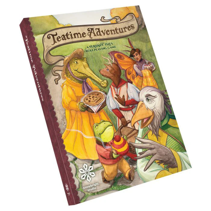 Teatime Adventures 1E Hardcover, D20 RPG featuring animal characters and nonviolent gameplay.