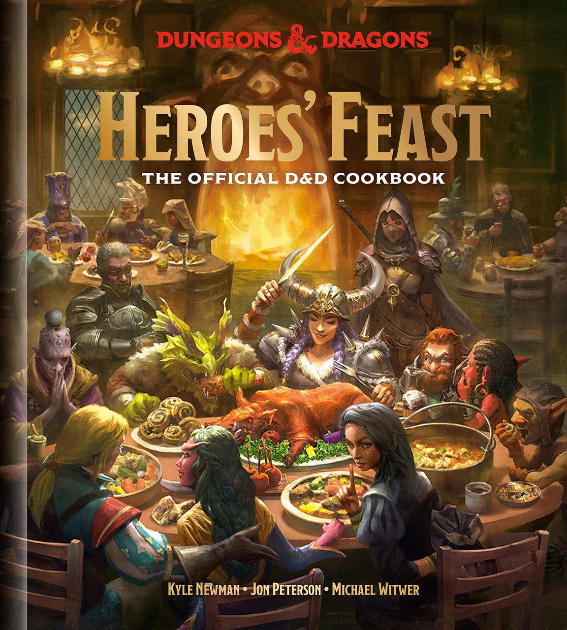 Heroes Feast (Dungeons & Dragons) cookbook with fantasy characters dining at a table on the cover.