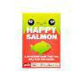 Happy Salmon card game box featuring a green fish and bold text on a red and yellow background.