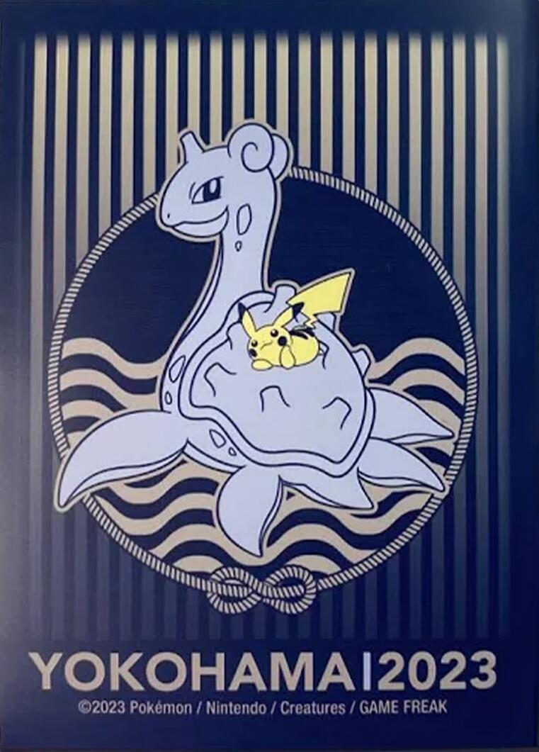 Pokemon TCG: 2023 Japan International Championship Pikachu Riding Lapras Card Sleeves (64 Pack)