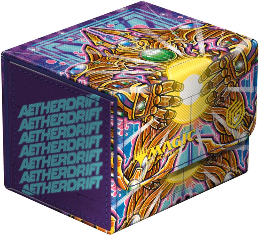Magic: The Gathering Aetherdrift Sidewinder 100+ Xenoskin Deck Box - Solar Gearhulk