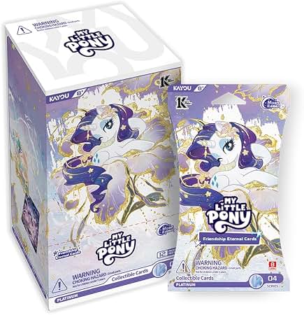 My Little Pony TCG: Friendship Eternal Cards, Moon Edition cardboard display box and single foil blister pack.