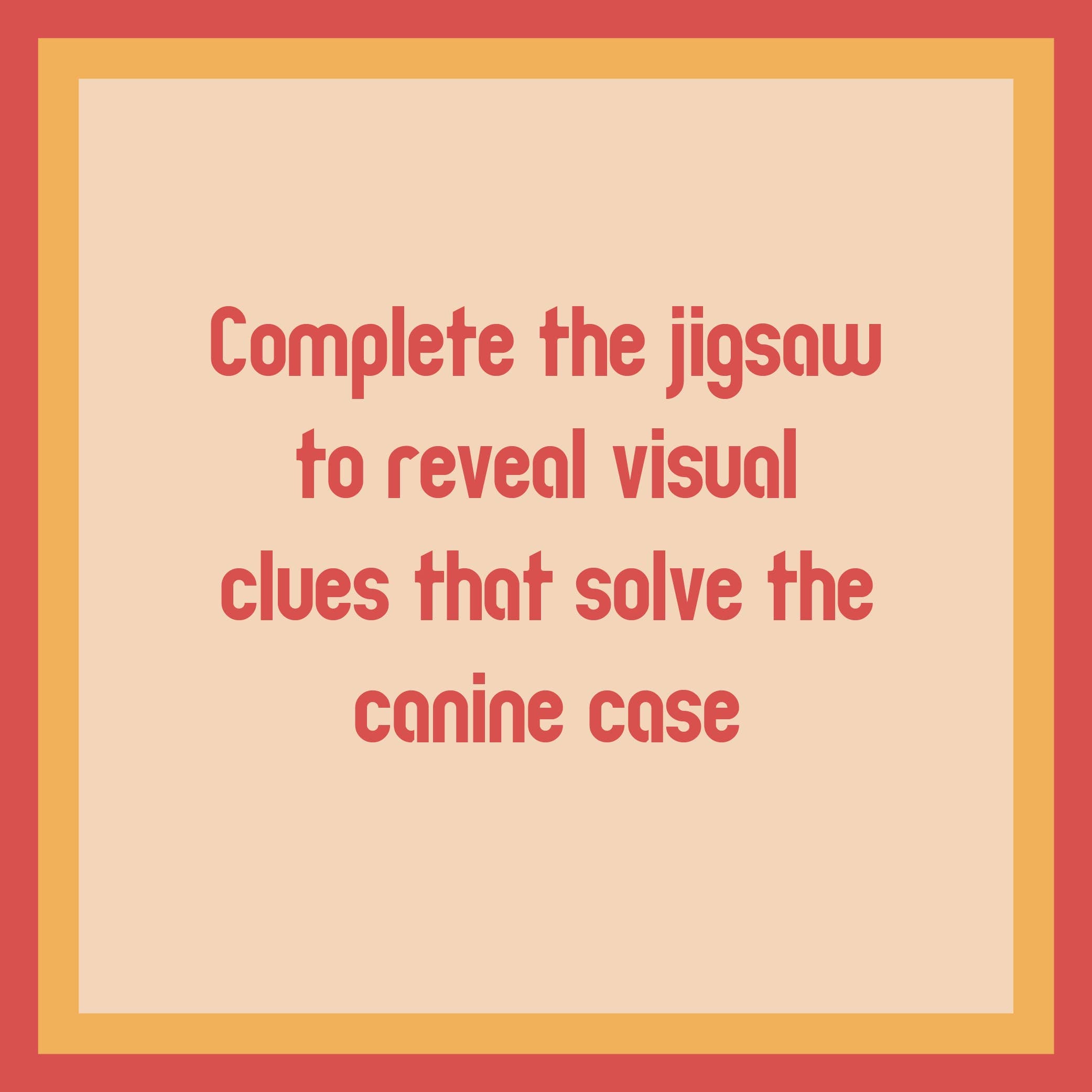 Solve the Dognapped 80s Mystery 500-piece puzzle with clues on a pink-bordered beige background.