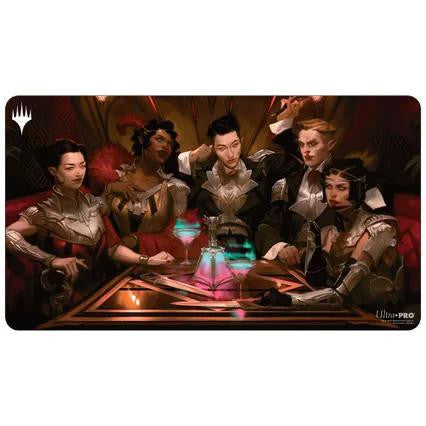 Maestros Ascendancy Playmat (SNC) for Magic: The Gathering featuring five armored fantasy heroes.