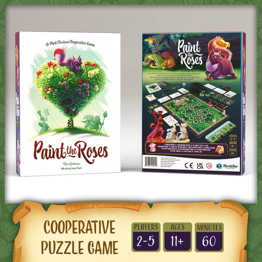 Front and back of Paint the Roses Deluxe Edition box, showing product packaging.