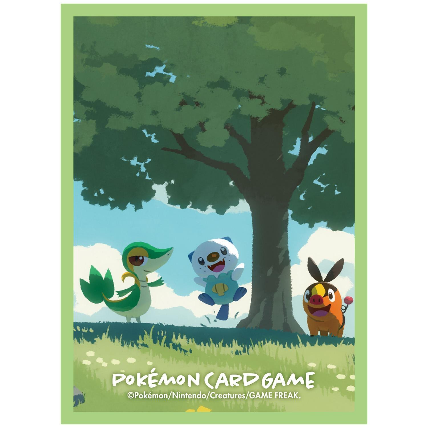 Pokemon TCG: Pokemon Center Exclusive Card Sleeves - Snivy & Pokabu & Oshawott (64-Pack)