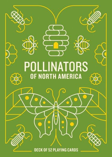 Pollinators of North America Deck with green cover featuring line art of native pollinators and flowers.
