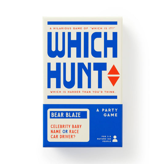 Brass Monkey Which Hunt trivia game where players guess if Bear Blaze is a celebrity baby or race car driver.
