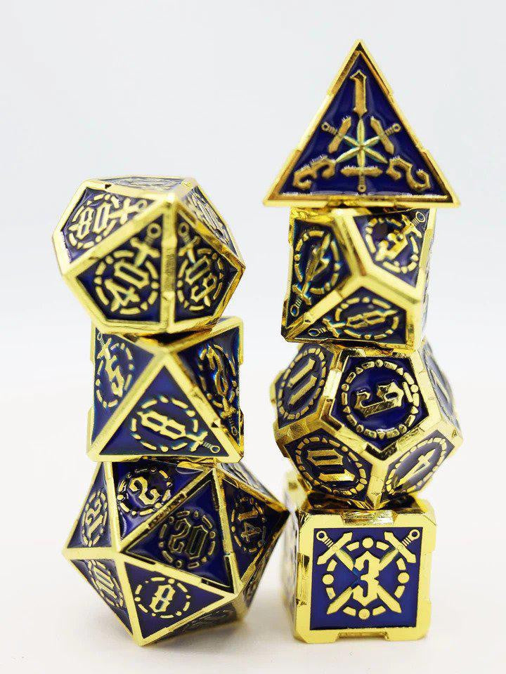 Deep Sea Sword RPG Metal Dice Set by Foam Brain Games.