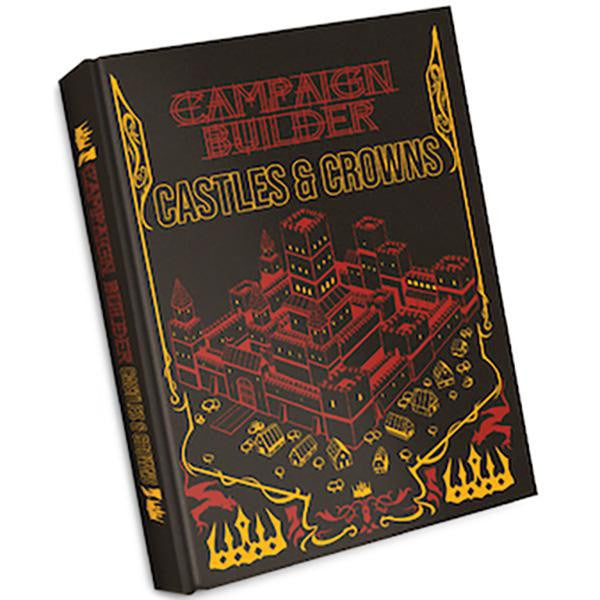 Campaign Builder: Castles & Crowns, Limited Edition Hardcover fantasy guide with red castle illustration on cover.